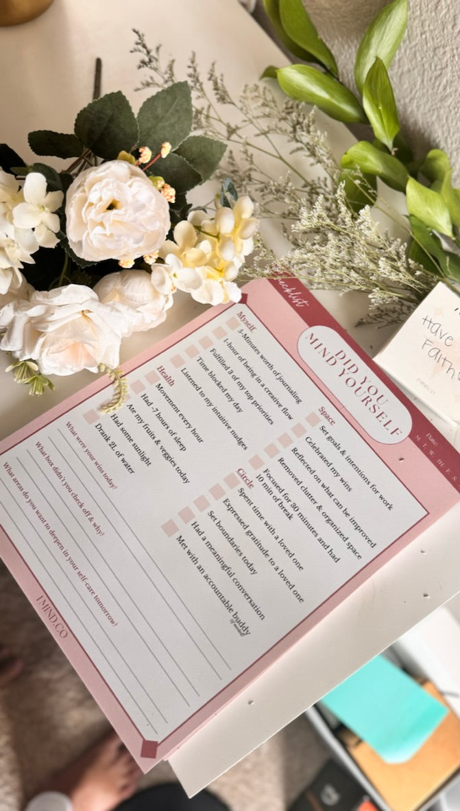 Did You Mind Yourself Checklist