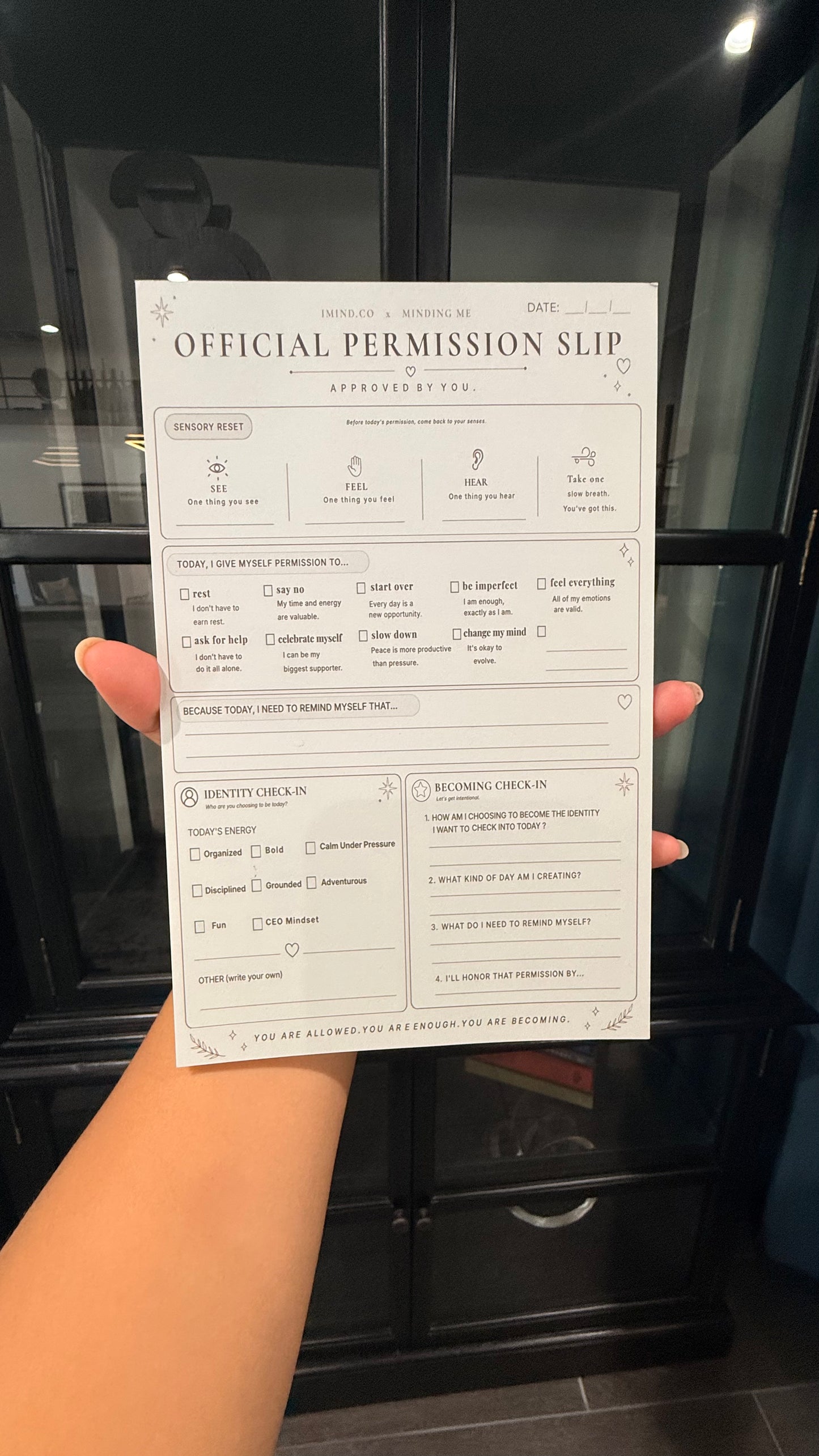 Self-care Permission Slip Notepad